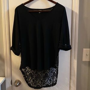 Torrid Black Lacey Shirt